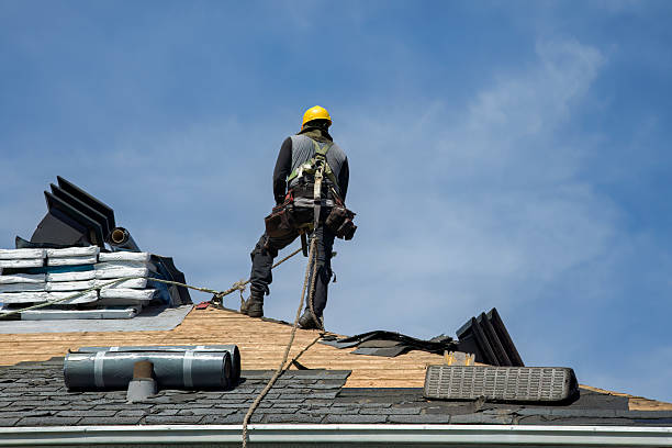 Professional Roof Installation technician working in Baldwin, ND